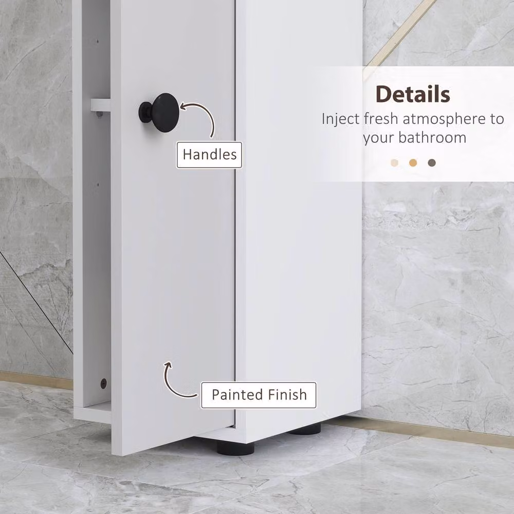 STILVORA Slim Grey Bathroom Cabinet with LED Lighting, Internal Drawers and Shelves – 2