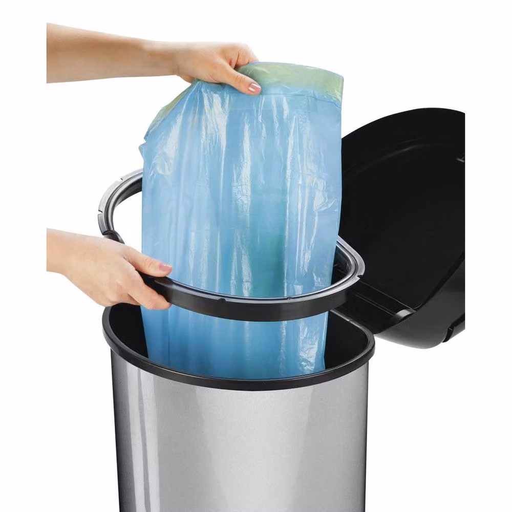 Hinsinc 42L Touch Top Stainless Steel Kitchen Waste Bin in Black – 3
