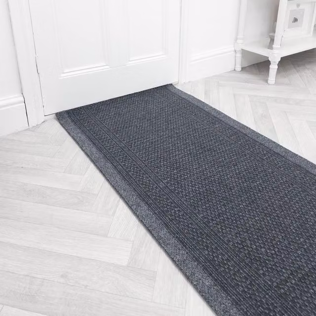 runrug Aztec Grey Long Hallway Carpet Runner, W: 80 cm, L: 360 cm – 1