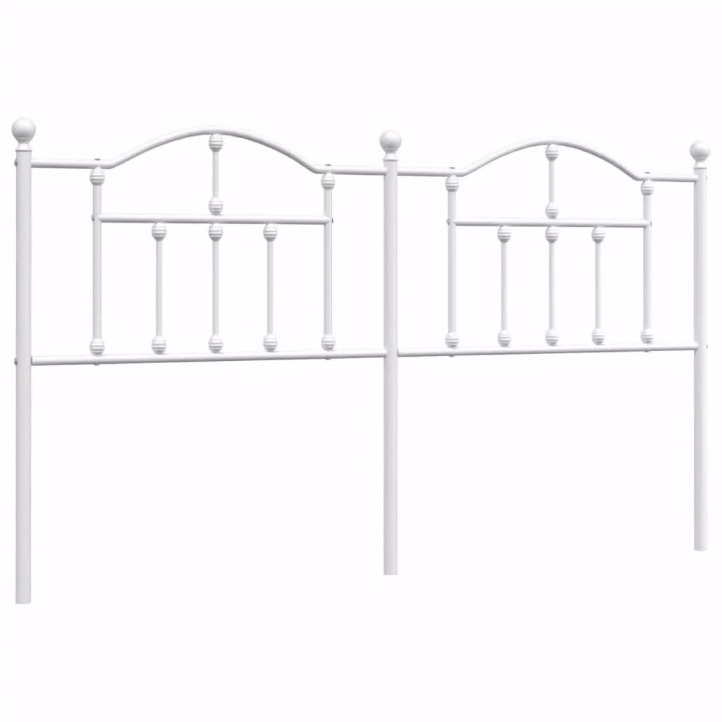 Berkfield Home Classic Metal Headboard in White, 180 cm – 2