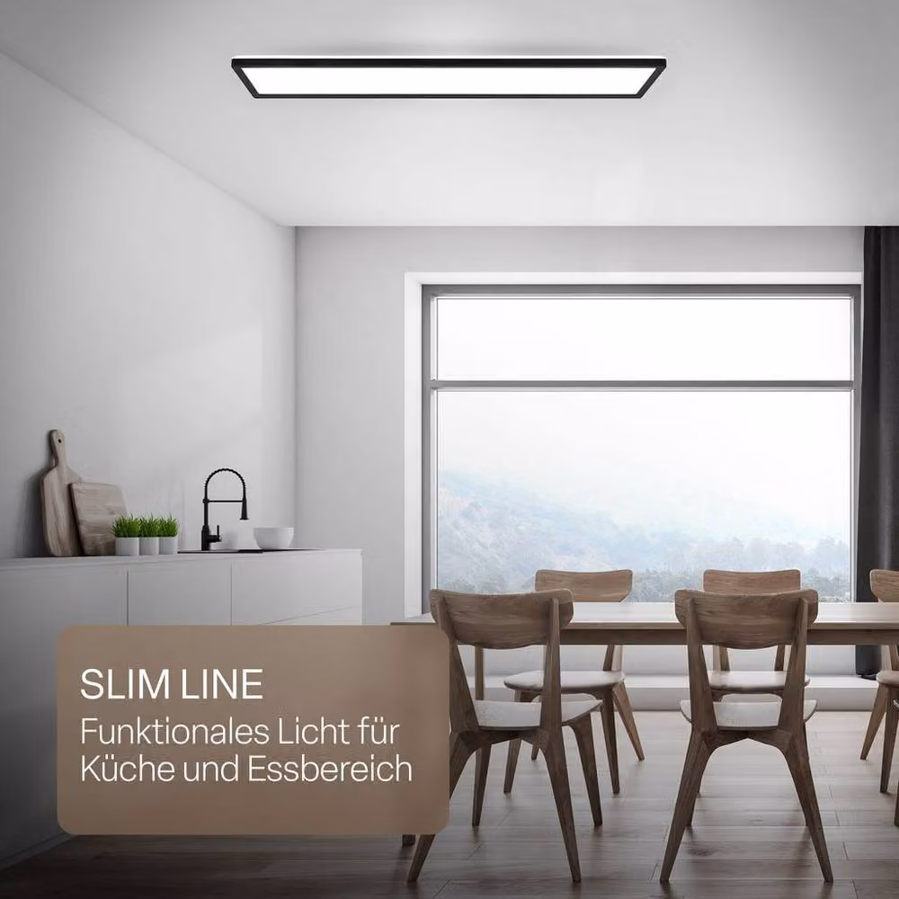 B.K.Licht Ultraslim Black 36W IP44 Up and Down Backlit LED Ceiling Panel – 5