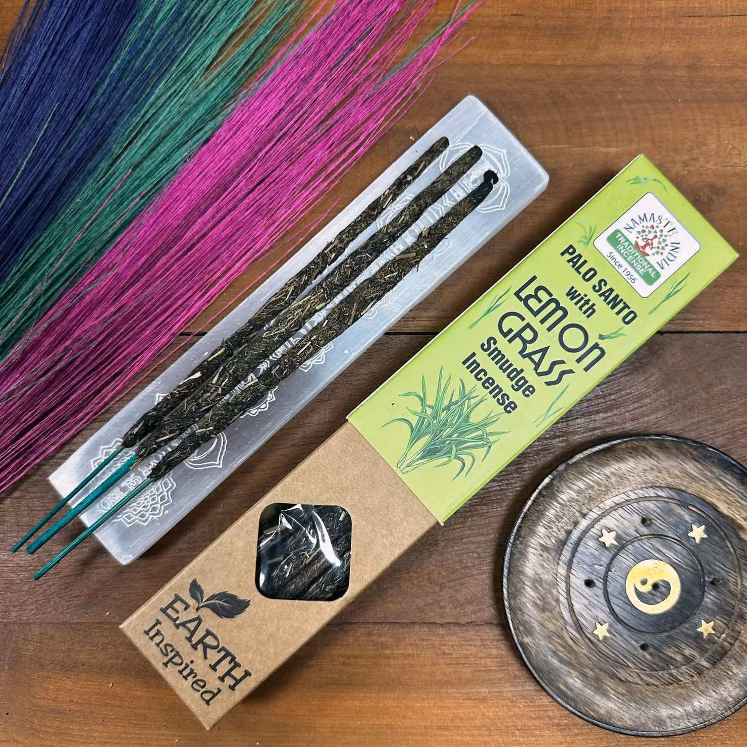 KDMD Earth Inspired Smudge Incense Sticks - Fresh Lemon Grass, Green – 2