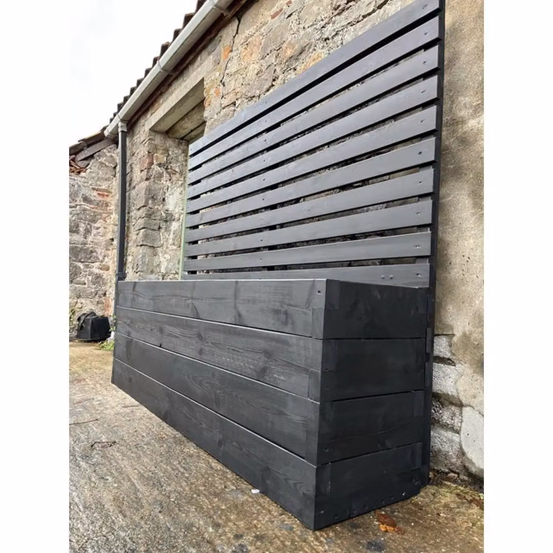 Buttercup Farm Suffolk Wooden Raised Bed Planter and Trellis, W: 40 cm, D: 240 cm, H: 180 cm – 3