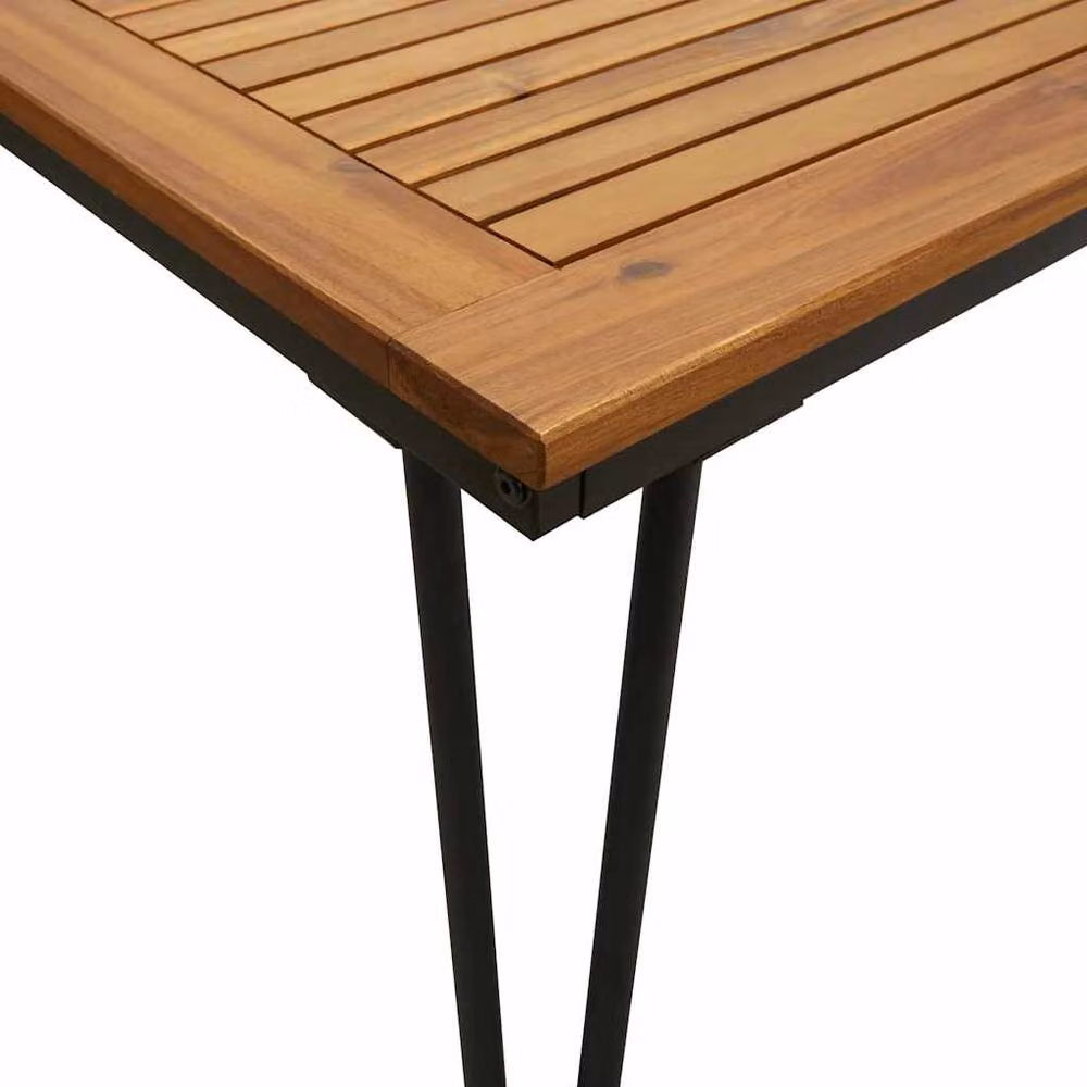 Berkfield Home Brown Acacia Wood Garden Table with Hairpin Legs W/D/H: 180 x 90 x 75 cm – 4