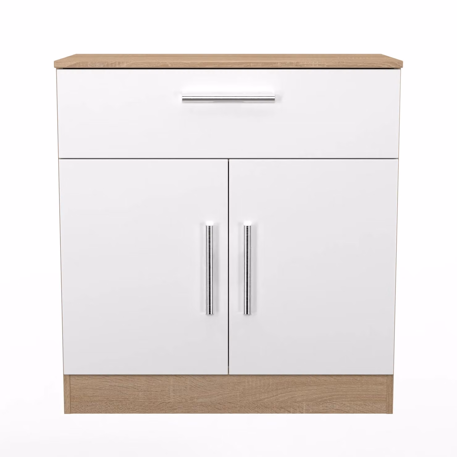 2 U Trent Ready Assembled Modern White and Multicolour 1 Drawer 2 Door Sideboard – 2