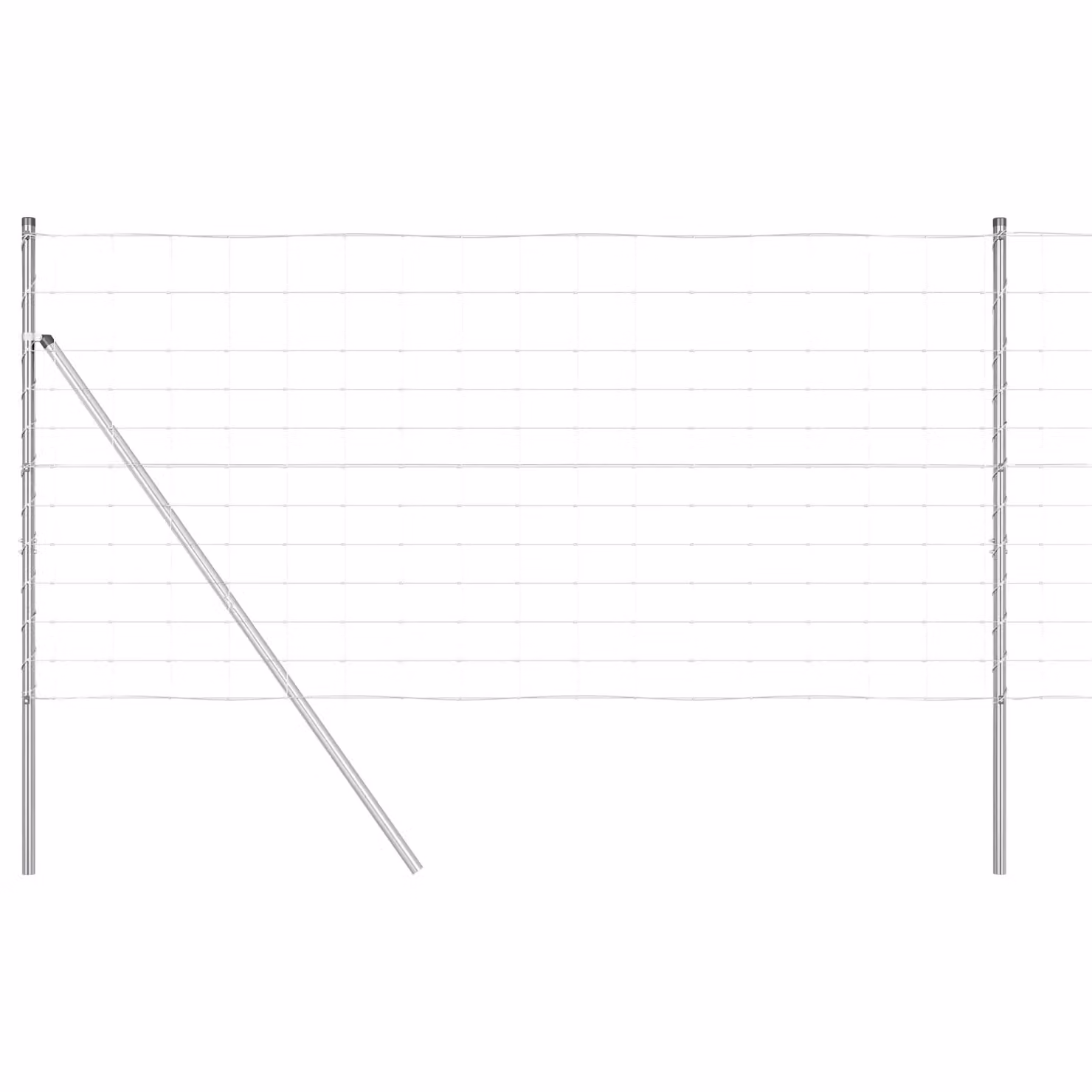 Berkfield Home Field Fence in Silver Galvanised Steel, Height: 120 cm, Length: 50 m – 2