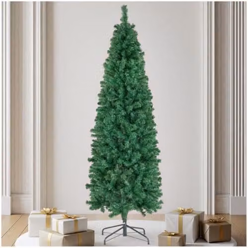tectake Artificial Christmas Tree in Green with Lifelike Needles and Metal Stand, Height: 150 cm – 1