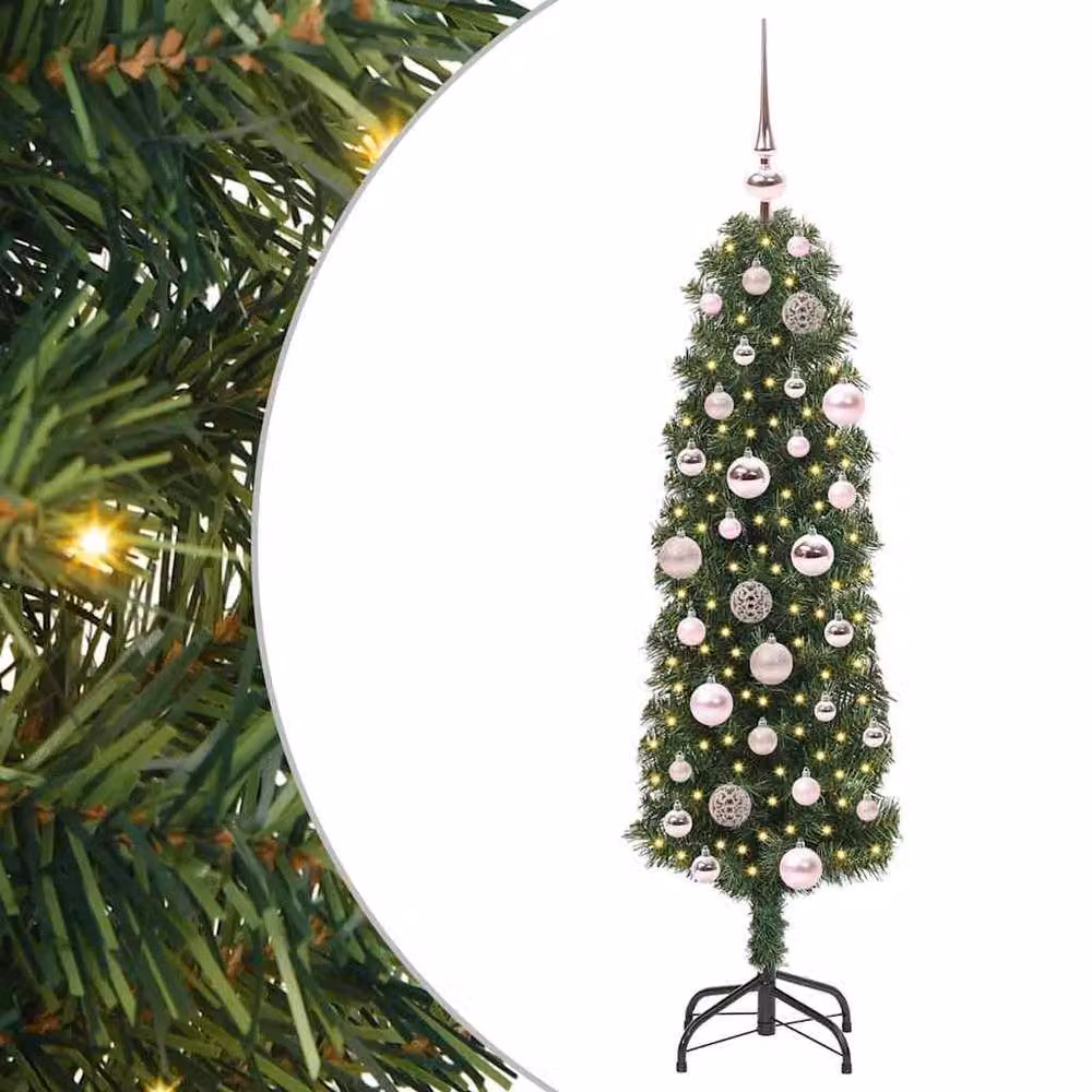 Berkfield Home Artificial Green Christmas Tree with 150 LEDs and Stand, Height: 120 cm – 2