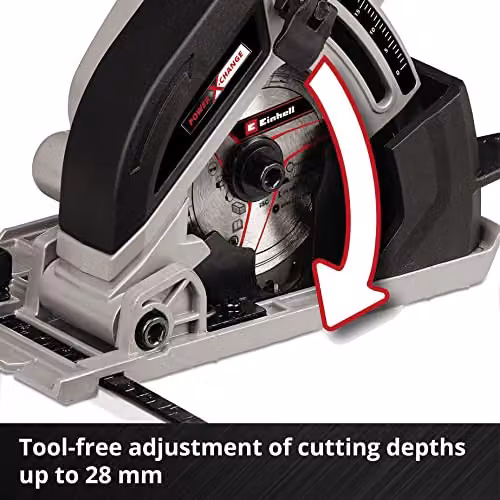 Einhell TE-CS 18/89 Li-Solo Cordless Mini Circular Saw in Red and Black – 3