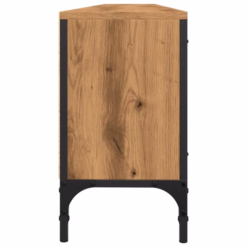 Berkfield Home Artisan Oak TV Cabinet with Drawer in Brown, W/D/H: 200 x 44 x 25 cm – 3