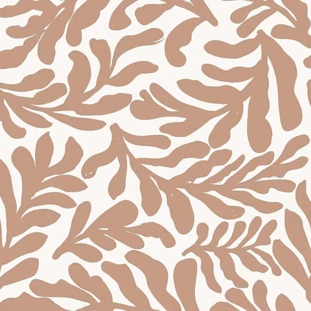 I Love Wallpaper Coral Leaf Botanical Floral Wallpaper in Coffee on Cream Brown and Beige