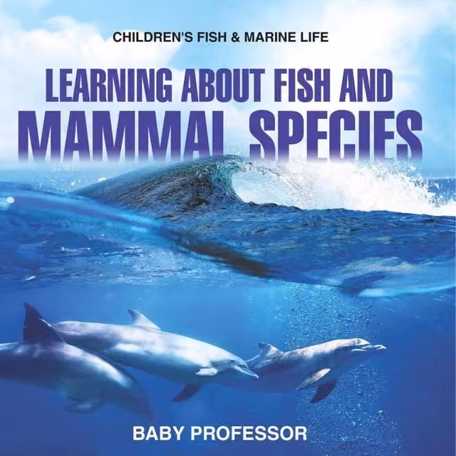Baby Professor Learning about Fish and Mammal Species Children's Marine Life Book in White and Multicolour