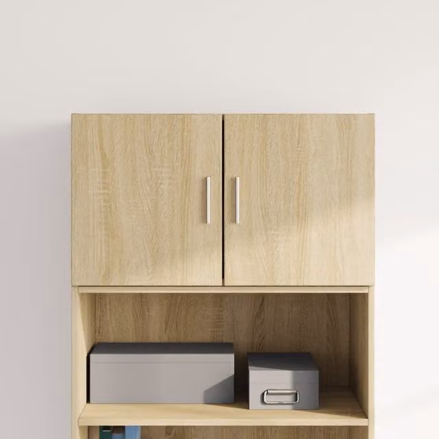 Berkfield Home Wall Mounted Sonoma Oak Cabinet in Brown, W/D/H: 70 x 42.5 x 40 cm