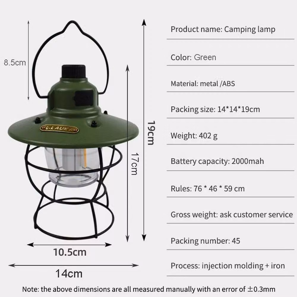 Kelvenix USB Rechargeable LED Camping Lantern Lamp in Green – 2