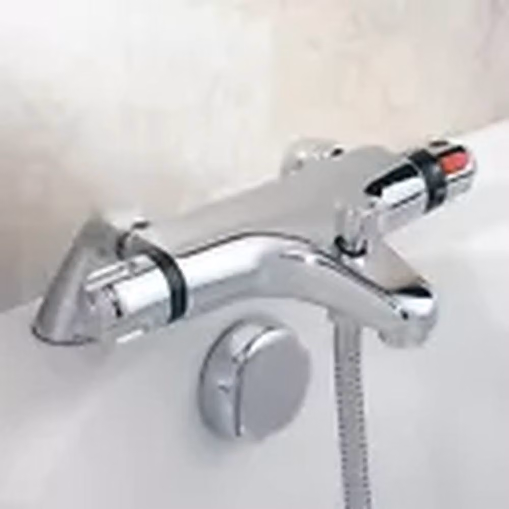 Kelvenix Thermostatic Deck Mounted Bath Shower Mixer Tap in Silver – 2