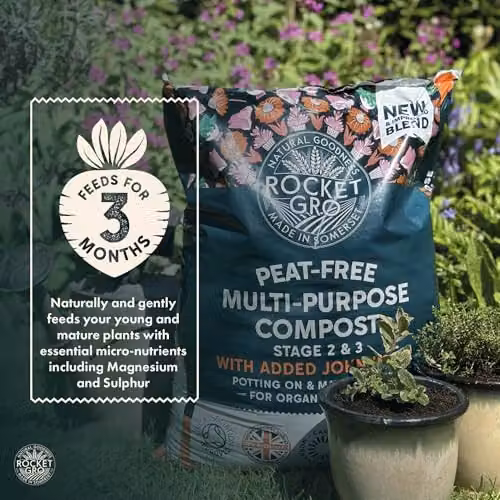 RocketGro Multi-Purpose Peat Free Compost with added John Innes, 20L – 4