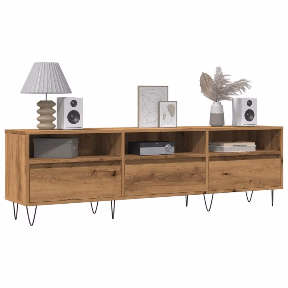 Berkfield Home TV Cabinet in Old Wood Brown, W/D/H: 150 x 30 x 44.5 cm – 2