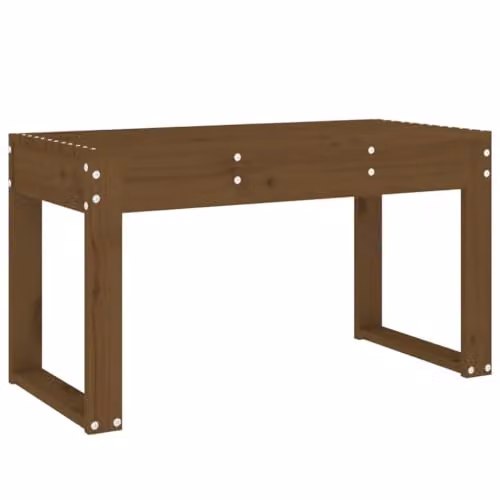 vidaXL Garden Bench in Honey Brown Solid Pine Wood, W: 80 cm, D: 38 cm, H: 45 cm