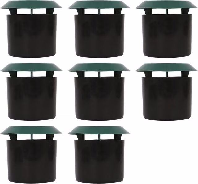 Harbour Housewares Slug and Snail Beer Traps, Green and Black, Pack of 8, W: 11.5 cm, D: 10 cm – 6