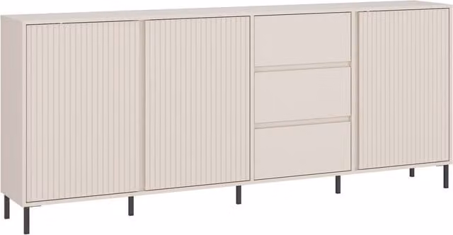 Furniture To Go Avenale Large Modern Sideboard in Cashmere with Soft Close Drawers