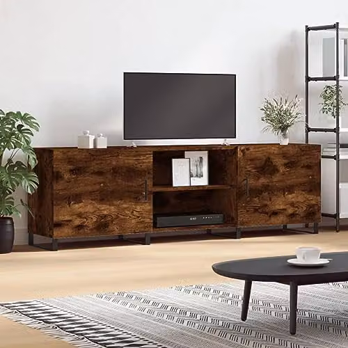 vidaXL TV Cabinet in Smoked Oak Brown, W/D/H: 150 x 30 x 50 cm – 2