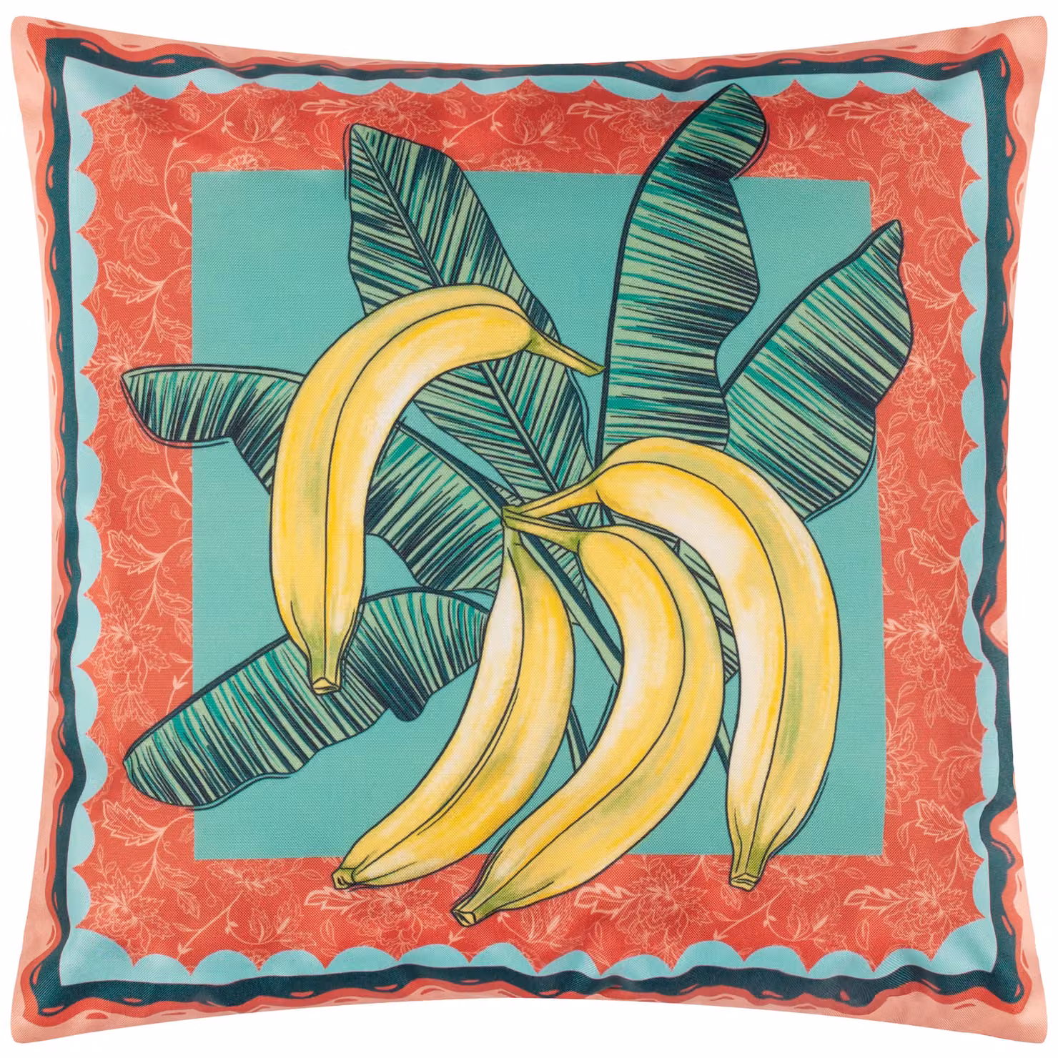 Furn Anemone Bananas Printed Outdoor Cushion, Multicolour, W/D/H: 45 x 45 x 45 cm – 2