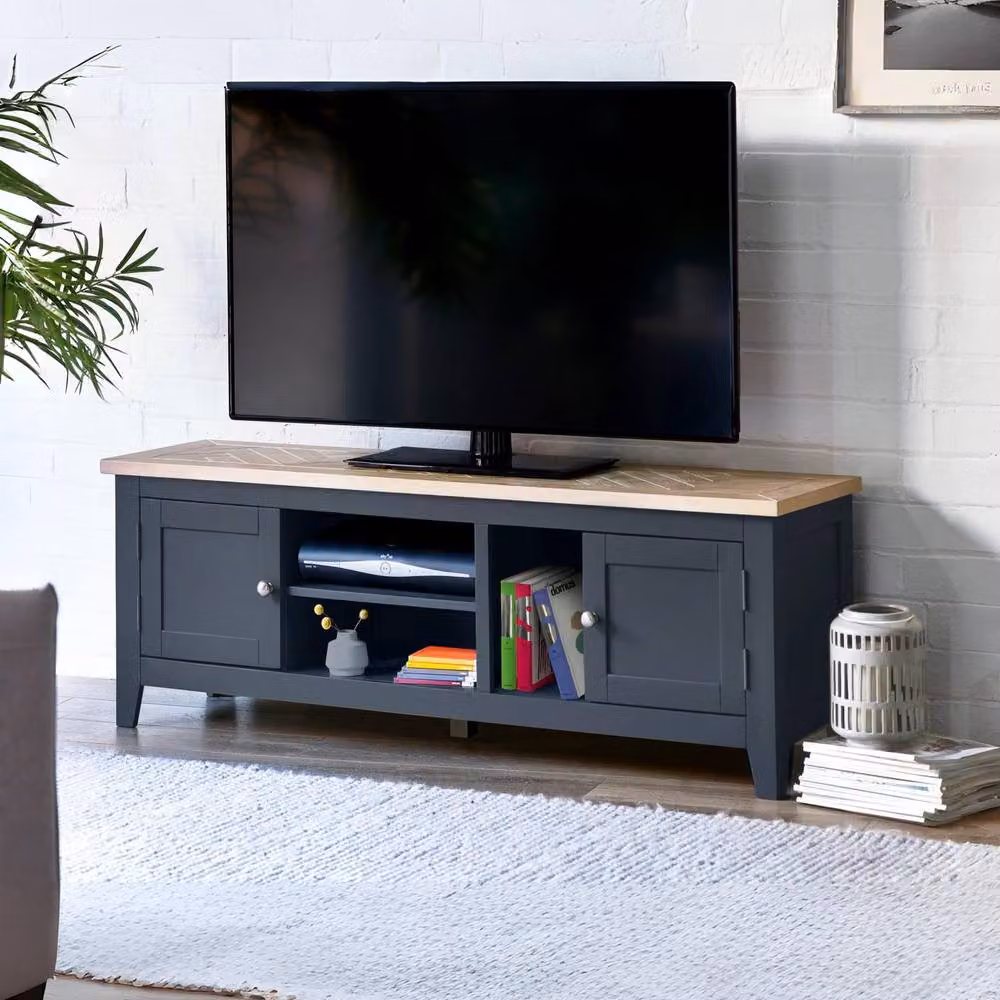 Cheshire Premium Ainsley Modern TV Unit in Dark Grey and Oak – 3