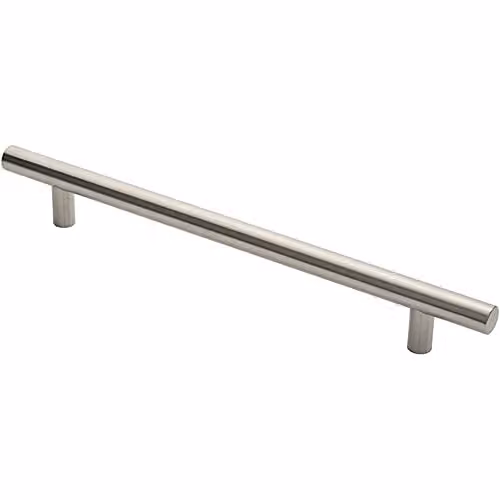 Loops Straight T-Bar Pull Handle in Brushed Stainless Steel, Silver, W/D/H: 600 x 30 x 450 mm