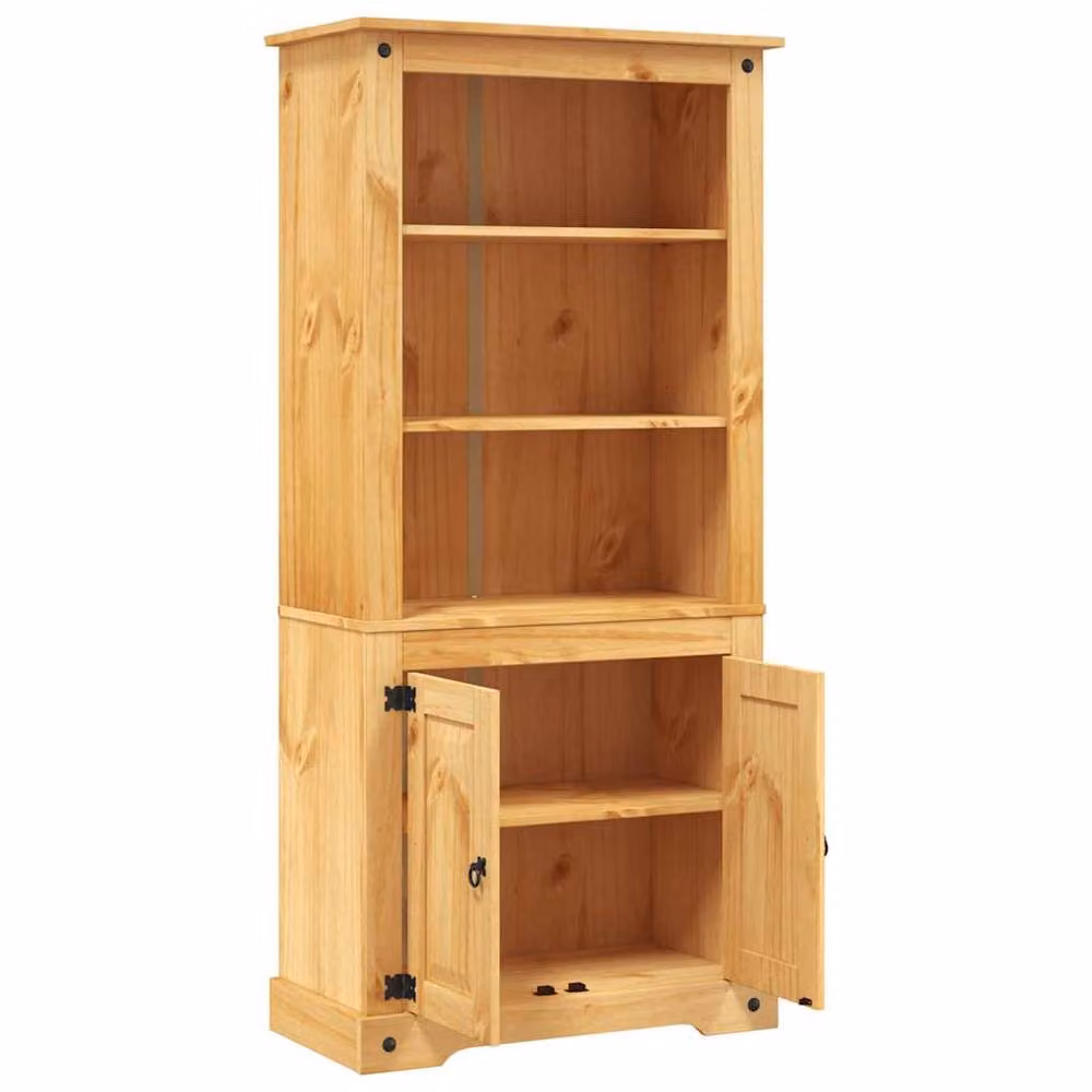 Berkfield Home Corona Mexican Pine Cupboard in Brown, W/D/H: 80 x 40 x 170 cm – 3