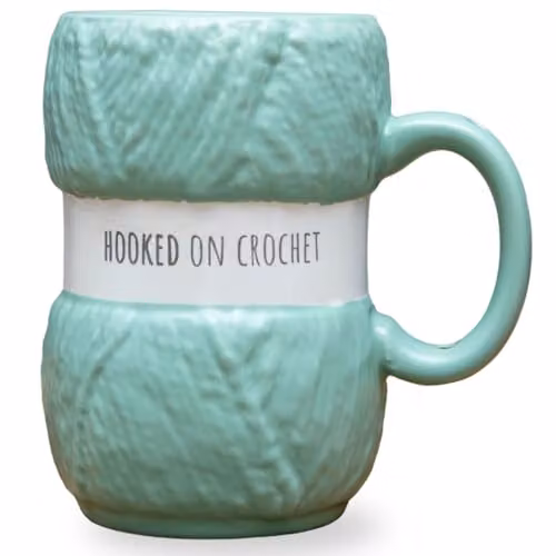 Boxer Gifts Hooked on Crochet Ceramic Mug for Women, Green – 2