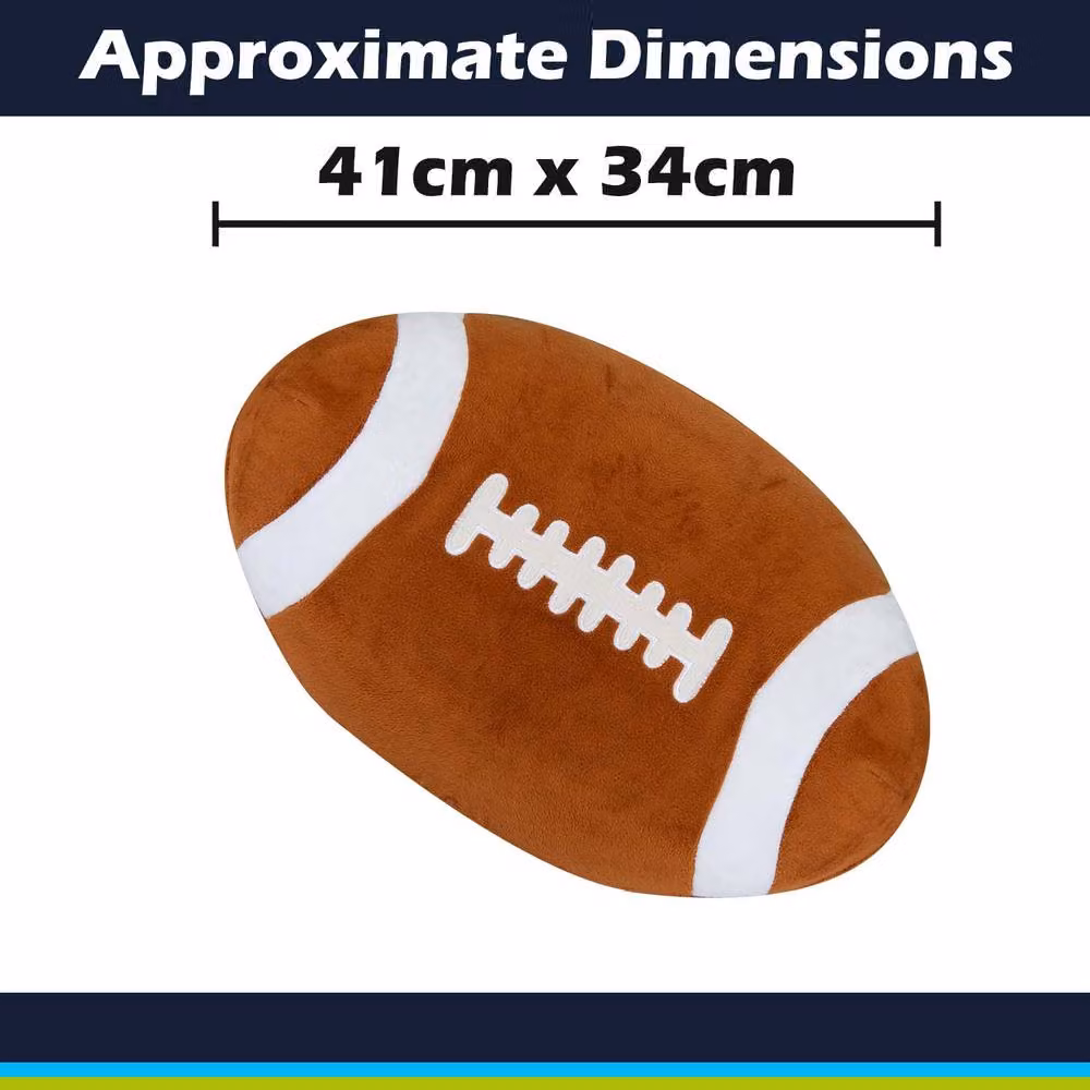 VFM e-Store Brown Plush American Football Wall Decoration, W: 41 cm, H: 34 cm – 2