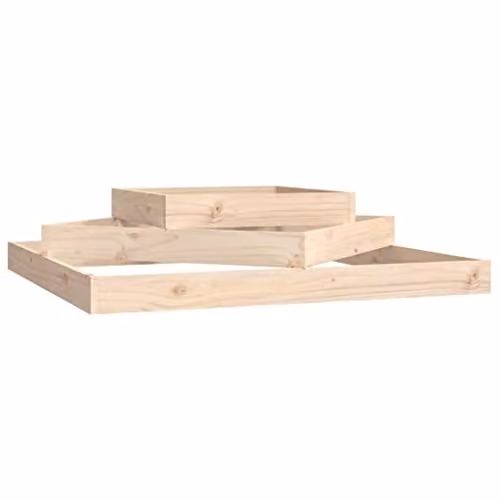 vidaXL Brown Wooden Raised Bed Planter, W/D/H: 112 x 112 x 27 cm – 1