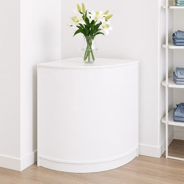 Monster Shop CM60 Retail Shop Corner Counter in White