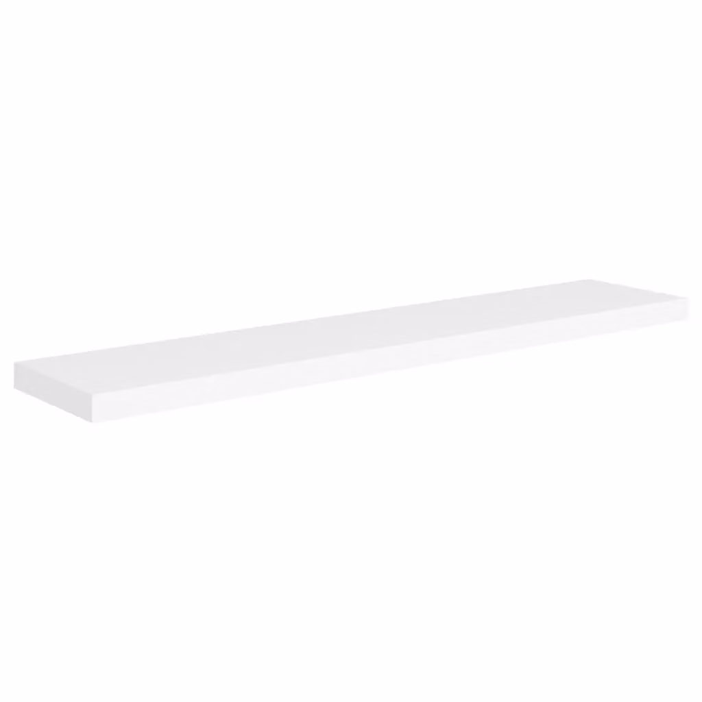 Berkfield Home Floating Wall Shelf, White, W/D/H: 120 x 23.5 x 3.8 cm – 2
