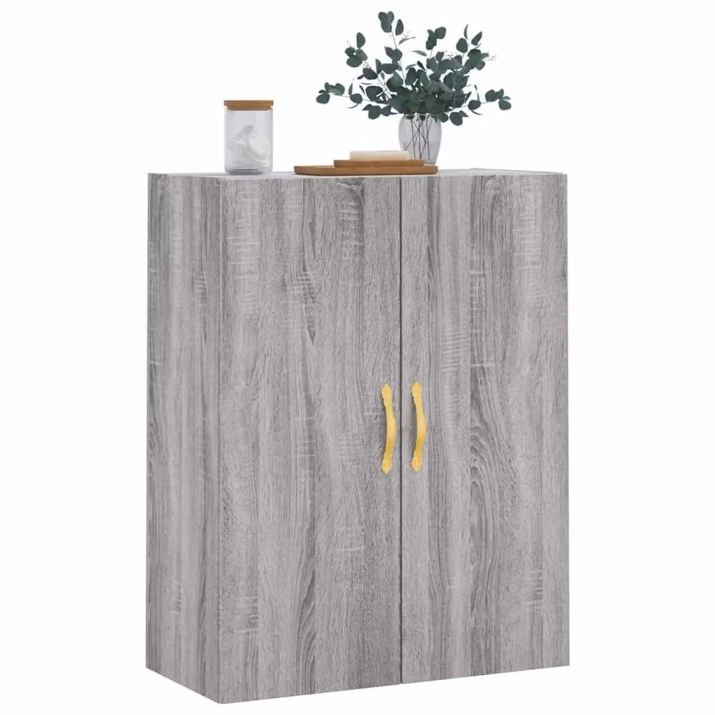Berkfield Home Wall Mounted Cabinet in Grey Sonoma, W/D/H: 69.5 x 34 x 90 cm – 2