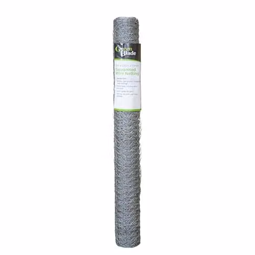 Samuel Alexander Galvanised Steel Chicken Garden Wire Net Fencing in Silver, W/H: 60 cm x 5 m – 1
