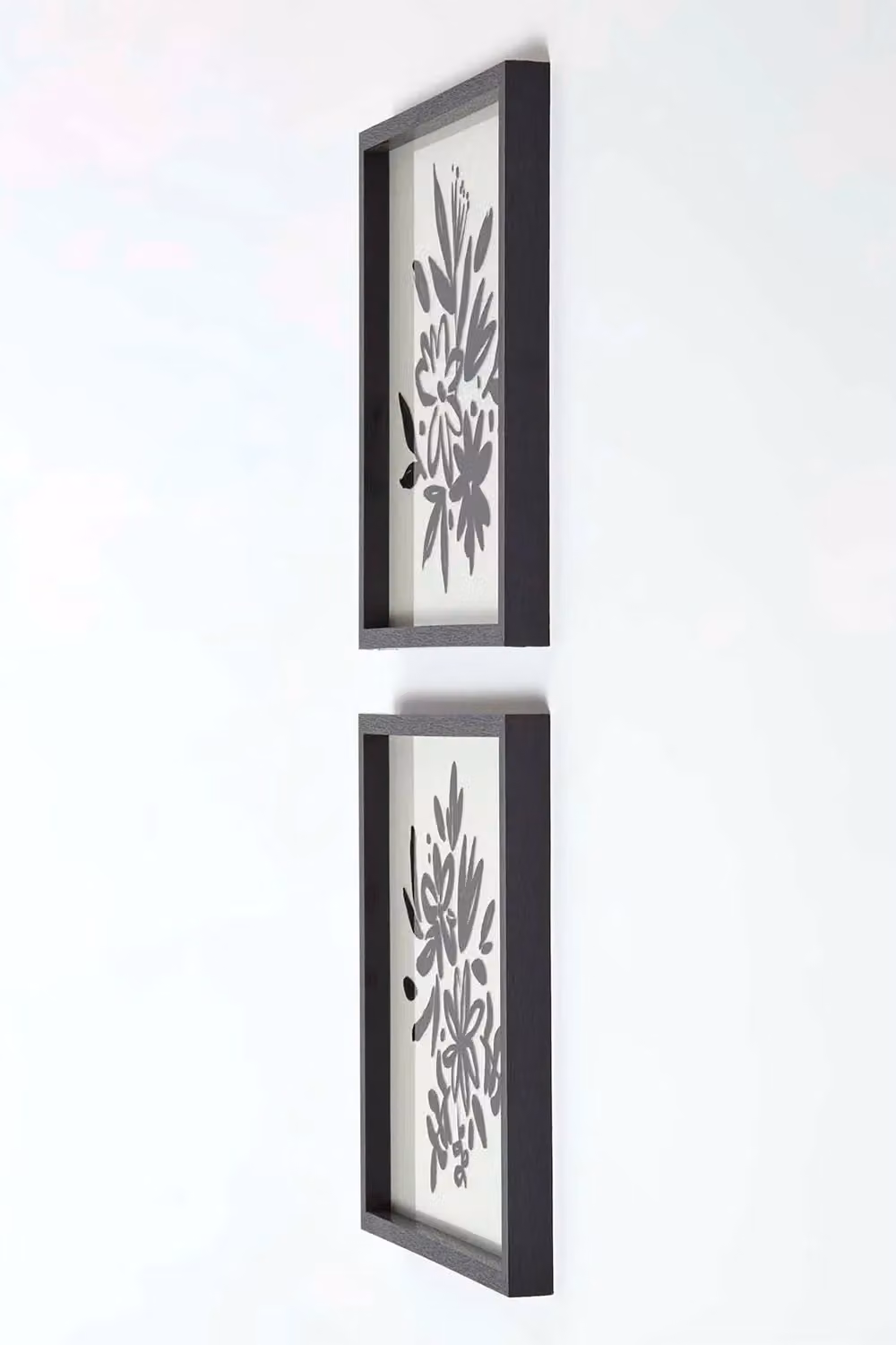 Homescapes Set of 2 Black Floral Canvas Wall Art, W/H: 30 x 30 cm – 3