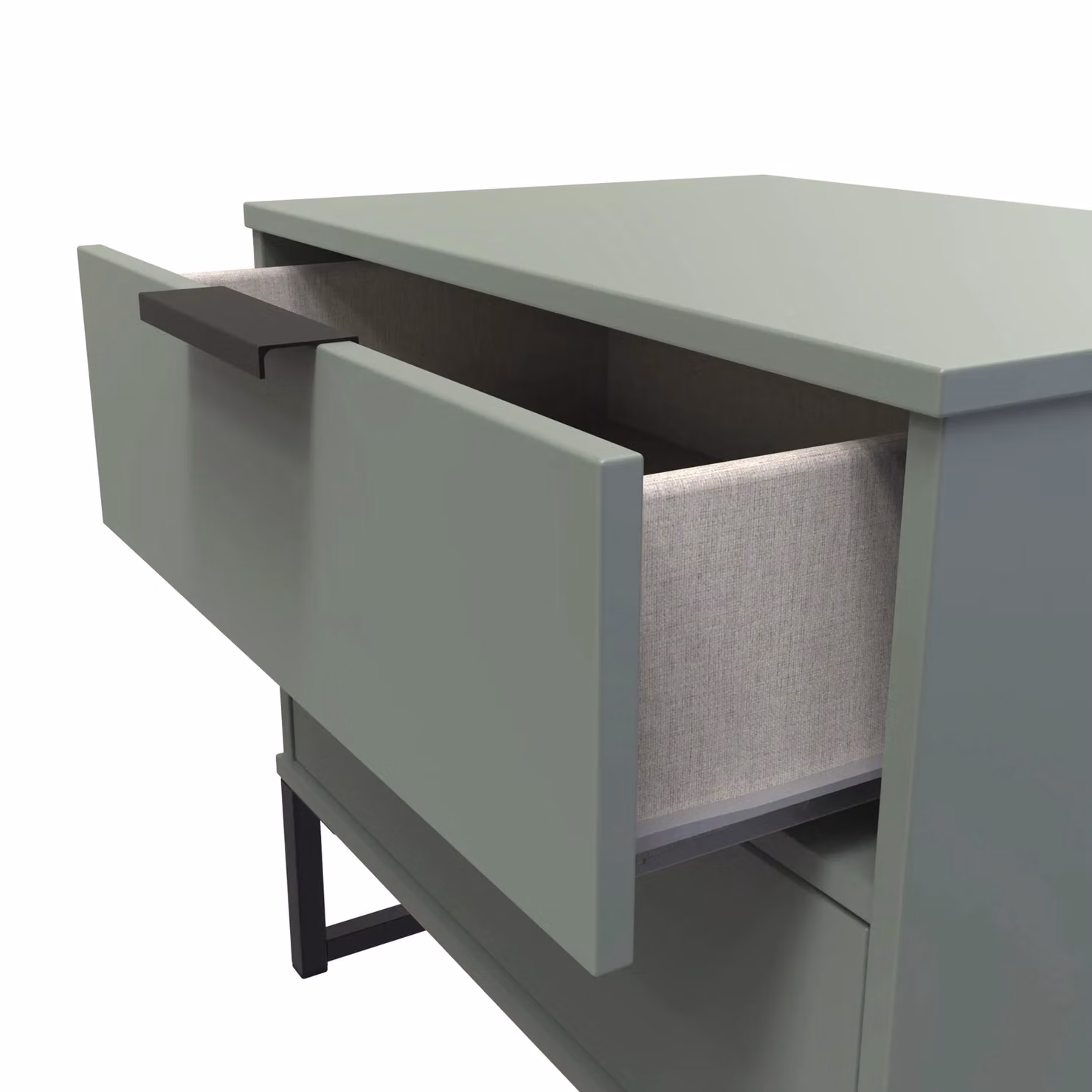 Ready Assembled 2 U Tamworth 2 Drawer Bedside Cabinet in Pale Green – 3