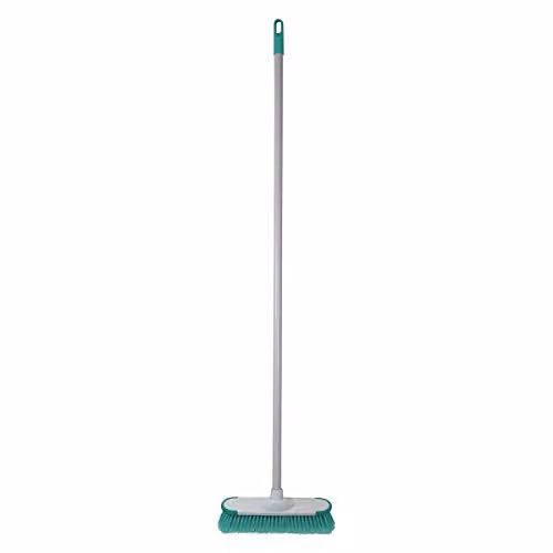 Charles Bentley Green Indoor Broom with Soft Flagged Bristles and Metal Handle, W/D/H: 120 x 14 x 14 cm