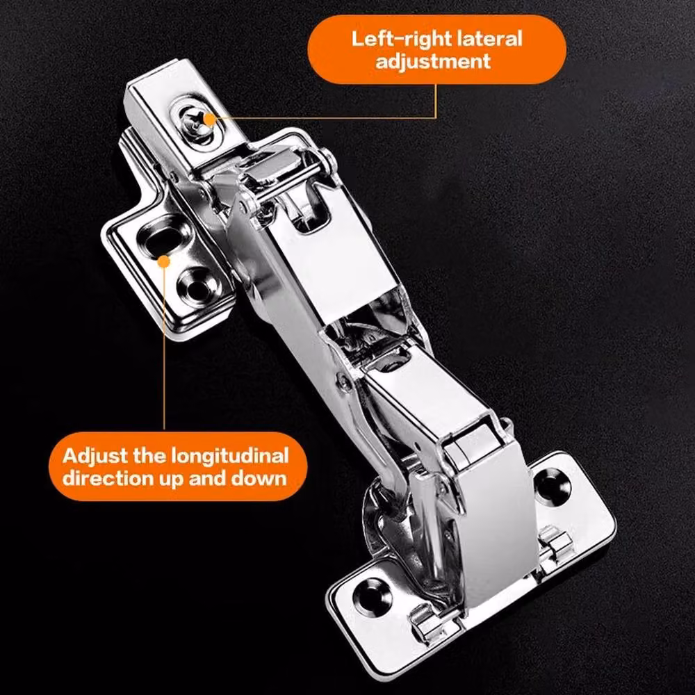 NESTLUNE 2-Piece Full Overlay Soft Close Cabinet Hinges with 12 Screws in Silver – 2