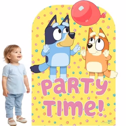 Star Cutouts Bluey & Bingo Balloon Play Backdrop, Multicolour, Width: 135 cm – 1