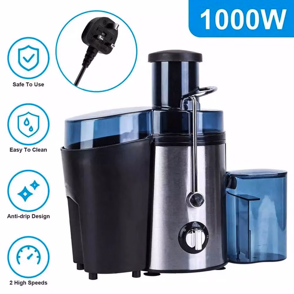 Kelvenix 1000W Centrifugal Juicer Machine and Whole Fruit Juice Maker in Silver – 1