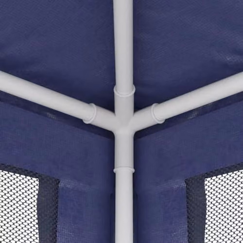 vidaXL Party Tent with 4 Mesh Sidewalls, Blue, W: 250 cm, D: 250 cm, H: 245 cm – 3
