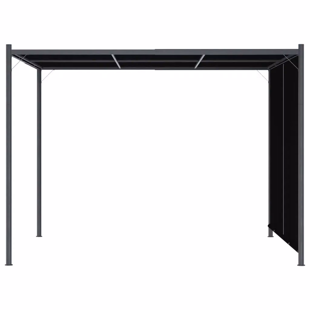 Berkfield Home Garden Pergola with Retractable Roof, Anthracite and Black, W/D: 300 x 300 cm – 2