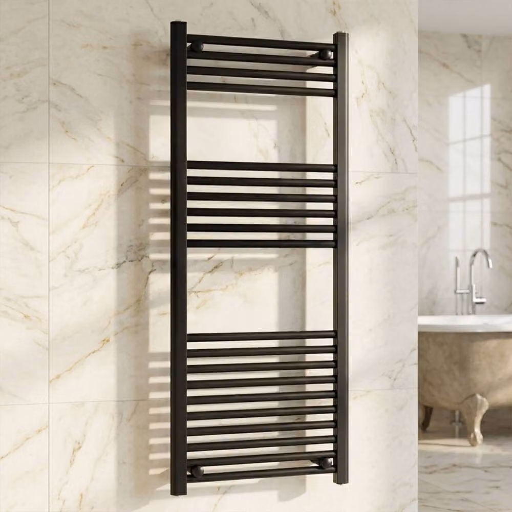 Balterley Round Straight Towel Radiator in Grey Anthracite, W: 50 cm, H: 120 cm – 5
