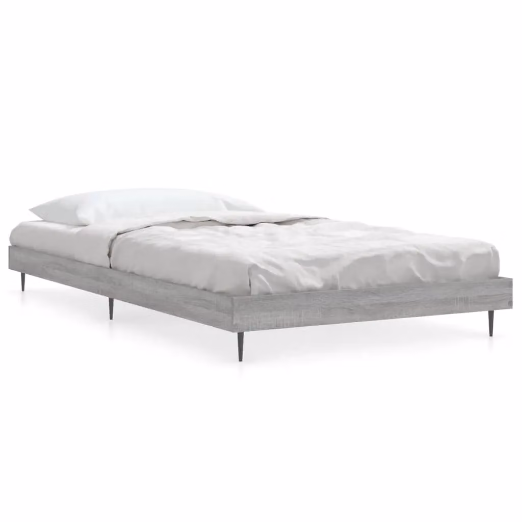 Berkfield Home Sonoma Bed Frame in Grey, W/D/H: 90 x 200 cm – 2
