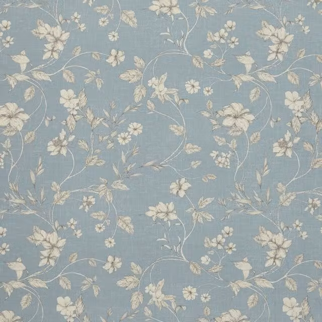 iLiv Etched Vine Fabric in Wedgewood Blue