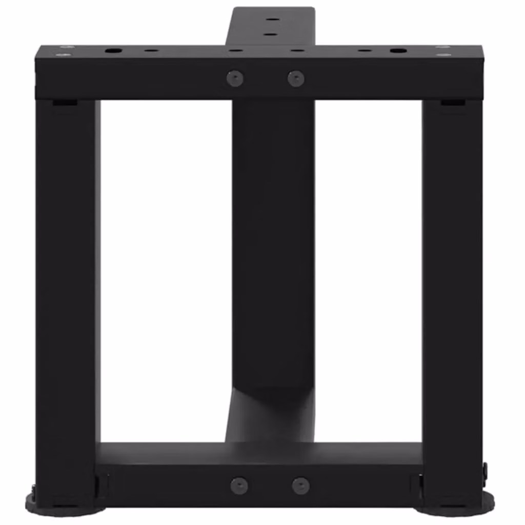 Berkfield Home T-Shaped Coffee Table Legs, 2 Piece Black Steel Set, W/D/H: 30 x 25 x 31 cm – 4