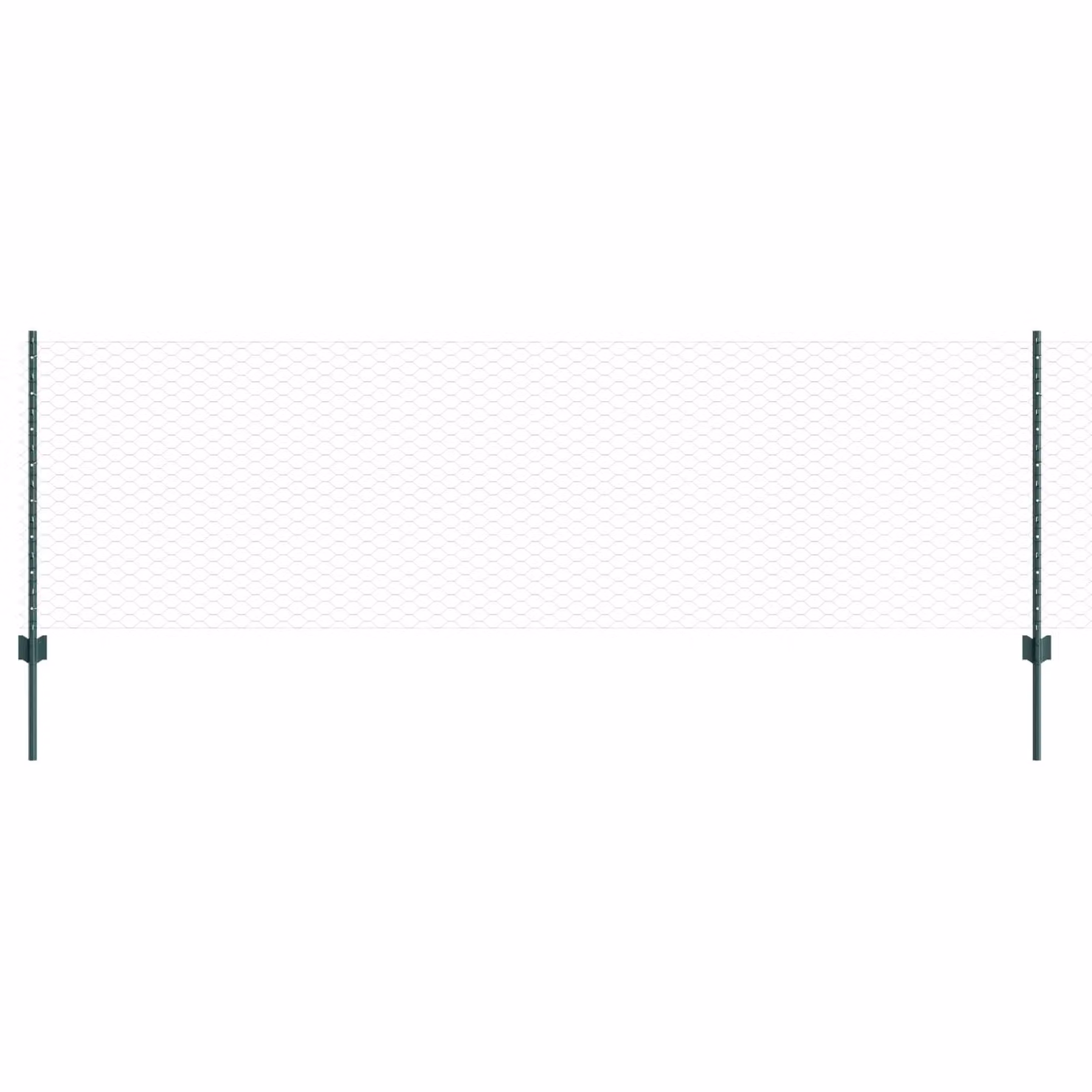 Berkfield Home Green Steel U-Channel Fence Posts, 11 Pieces, Height: 80 cm – 2