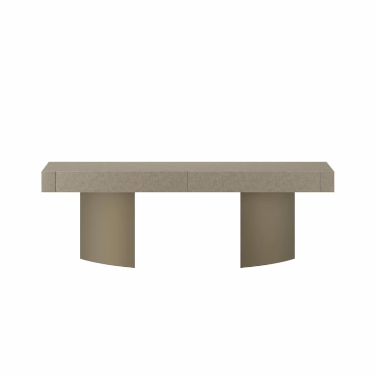 Dome Deco RAHA Art Deco Console Table in Beige